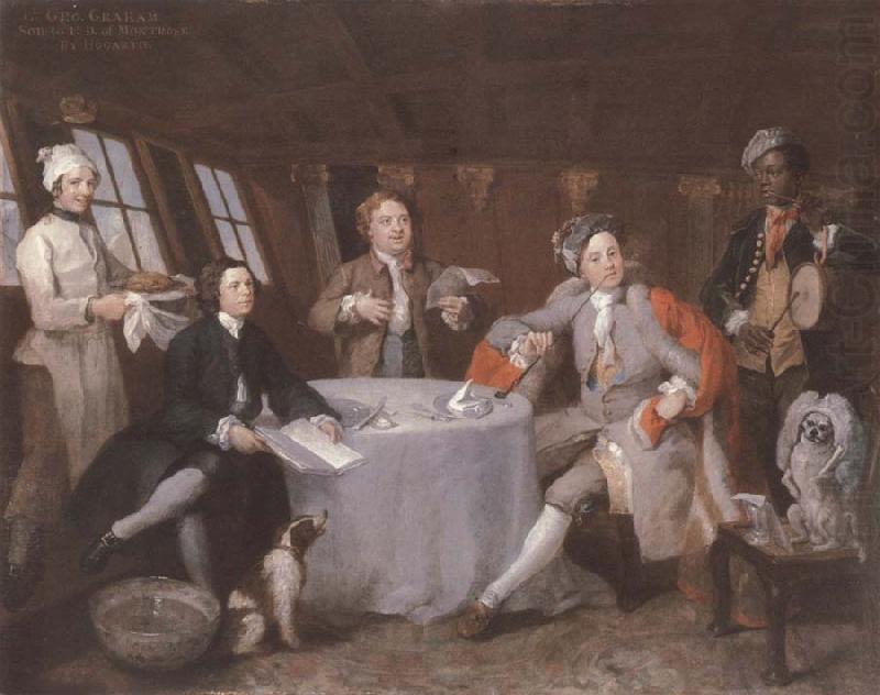 Museum nationally maritime Portrat the lord George Graham in its Kajute, William Hogarth